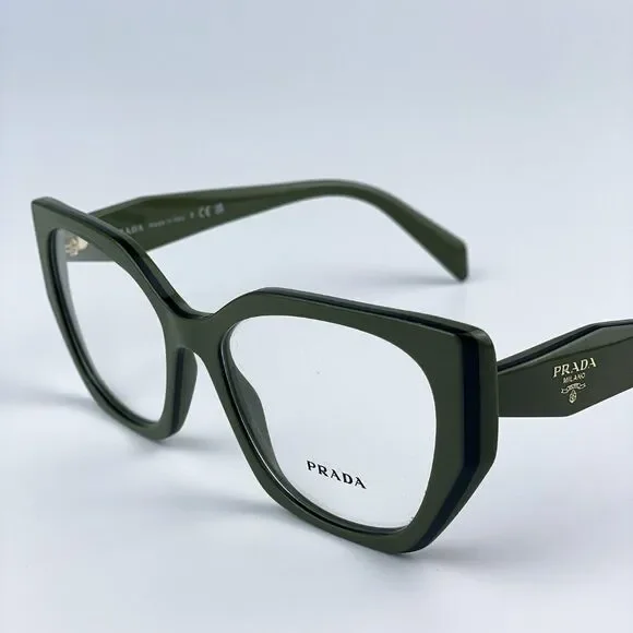 NEW Prada PR18WV 13J1O1 Sage Green Black Cat Eye Women Eyeglasses - Picture 4 of 9